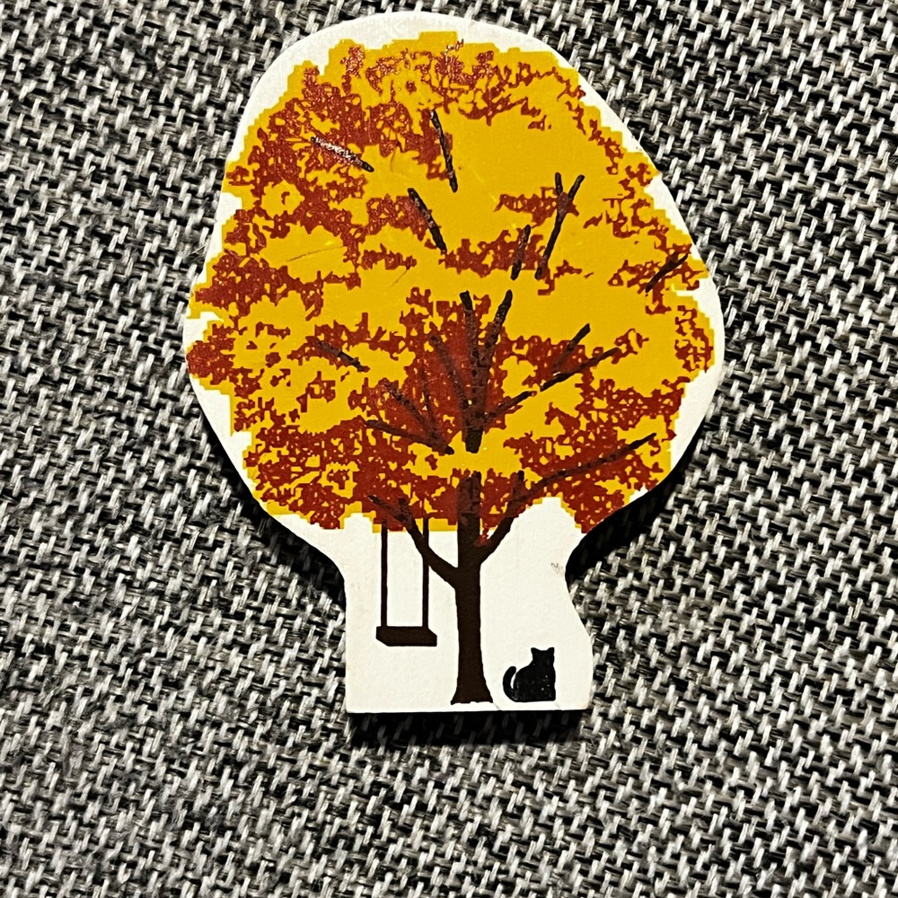 The Cat’s Meow Autumn Tree  with Swing and Cat granny-core
